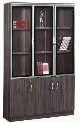 Bibliothèque vitrée bureau, 3 portes