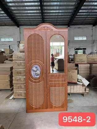 Armoire miroir 2 portes, motif floral