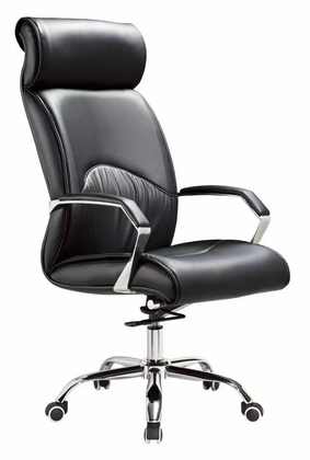 Fauteuil de direction cuir noir, appui-tête